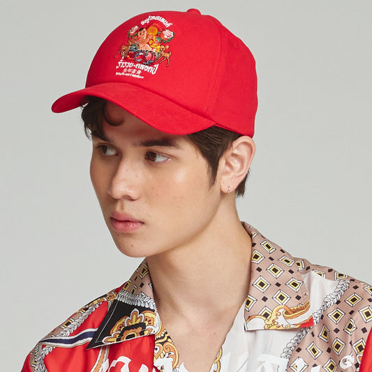 Chinese New Year Bambies Printed Cap - Red